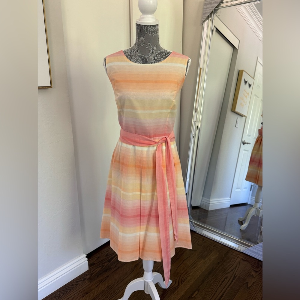 Tommy Hilfiger sundress. Springtime colors of orange, pink, light yellow